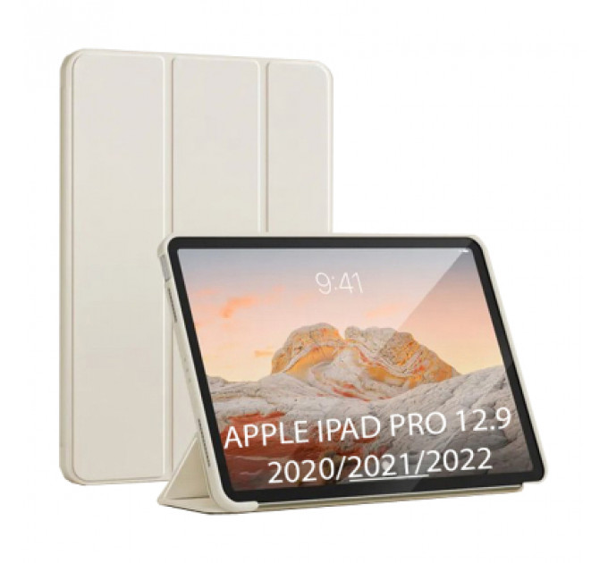 Чохол до планшета BeCover Tri Fold Soft TPU Silicone Apple iPad Pro 12.9 2020/2021/2022 Beige (711736)