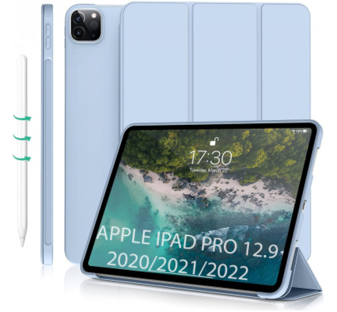 Чохол до планшета BeCover Tri Fold Soft TPU Silicone Apple iPad Pro 12.9 2020/2021/2022 Light Blue (711737)
