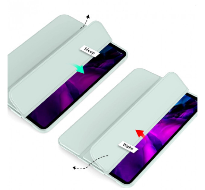 Чохол до планшета BeCover Tri Fold Soft TPU Silicone Apple iPad Pro 12.9 2020/2021/2022 Light Green (711738)