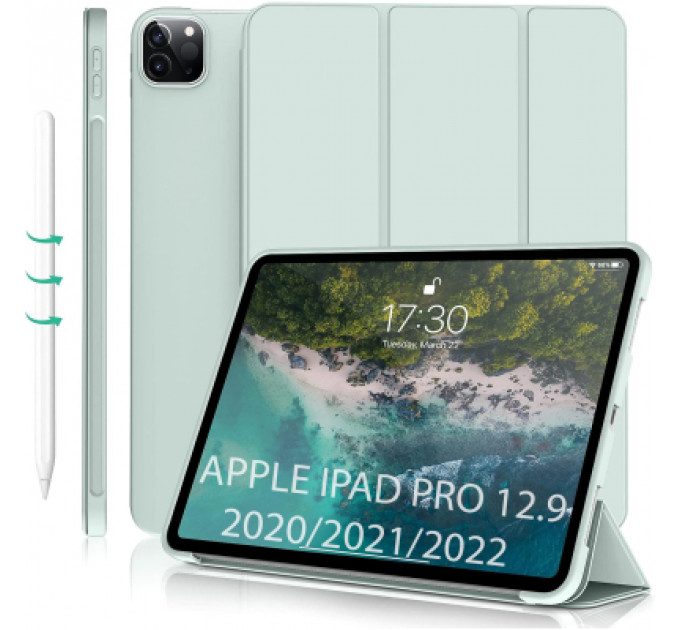 Чохол до планшета BeCover Tri Fold Soft TPU Silicone Apple iPad Pro 12.9 2020/2021/2022 Light Green (711738)