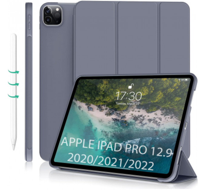 Чохол до планшета BeCover Tri Fold Soft TPU Silicone Apple iPad Pro 12.9 2020/2021/2022 Purple (711739)