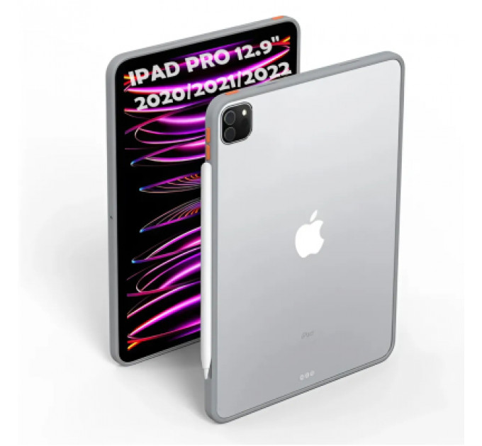 Чохол до планшета BeCover Transparancy Shell Edge Gray Apple iPad Pro 12.9 2020/2021/2022 (711687)