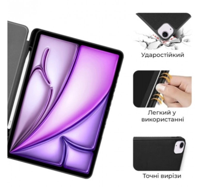 Чохол до планшета AirOn Premium SOFT iPad Air 13 2024 + Film Black (4822352781130)