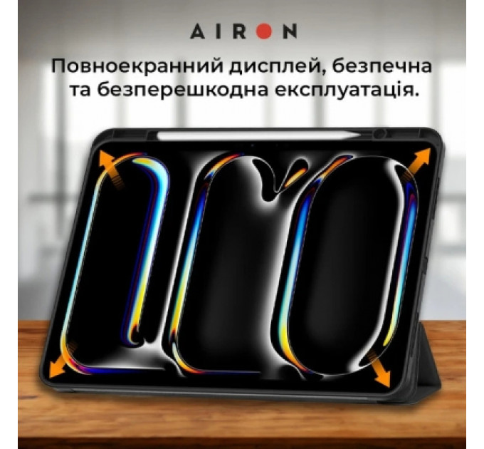 Чохол до планшета AirOn Premium SOFT iPad Pro 11 2024 + Film Black (4822352781128)