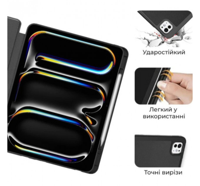 Чохол до планшета AirOn Premium SOFT iPad Pro 11 2024 + Film Black (4822352781128)