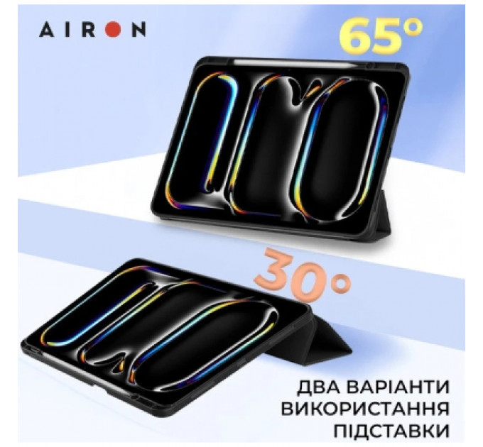 Чохол до планшета AirOn Premium SOFT iPad Pro 11 2024 + Film Black (4822352781128)