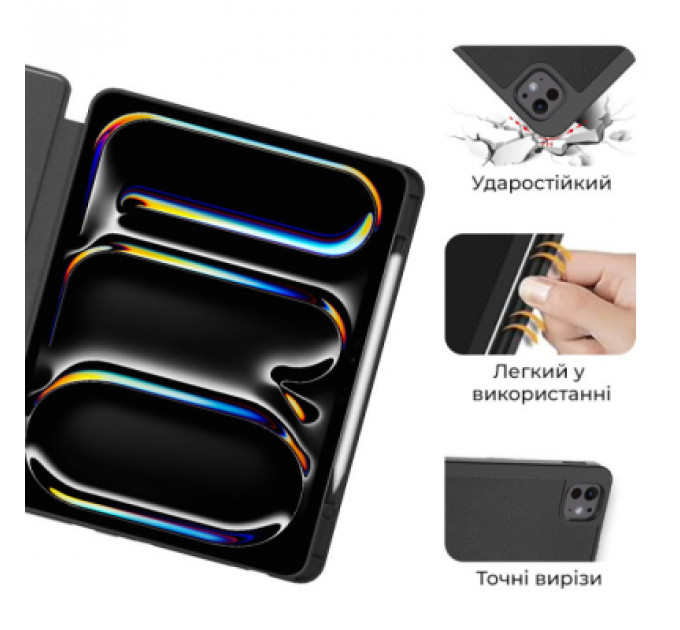 Чохол до планшета AirOn Premium SOFT iPad Pro 13 2024 + Film Black (4822352781129)