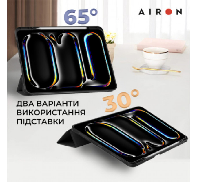Чохол до планшета AirOn Premium SOFT iPad Pro 13 2024 + Film Black (4822352781129)