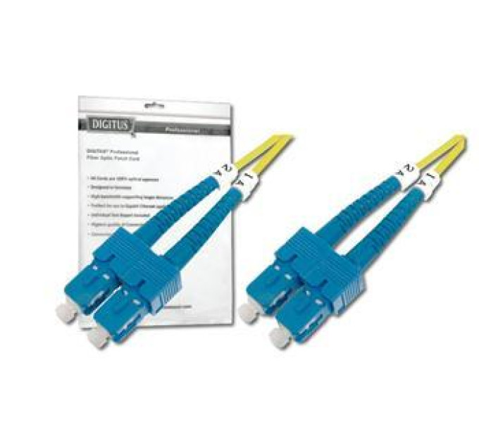 Digitus Оптичний патчкорд Digitus SC-SC, SM(OS2), duplex, 1m (DK-2922-01)