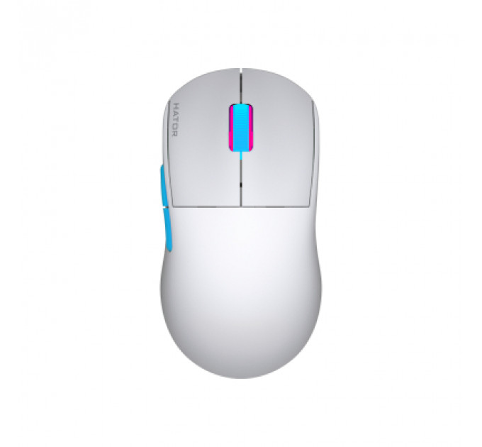 Мишка Hator Quasar 2 Pro Wireless/Bluetooth/USB White/Cyan (HTM561WC)
