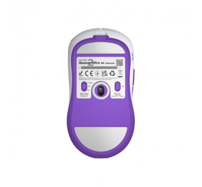 Мишка Hator Quasar 2 Ultra 4K Wireless/Bluetooth/USB White/Lilac (HTM571WL)