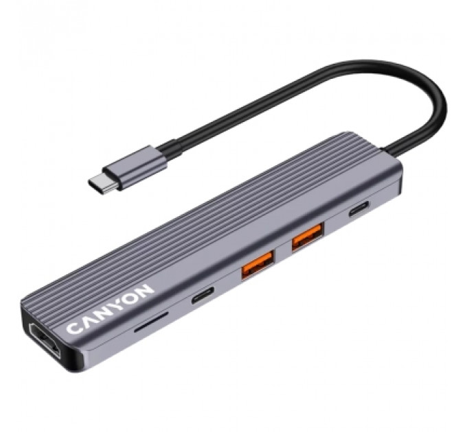Порт-реплікатор Canyon Docking Station DS-17 6 in 1 4k USB-C hub (CNS-TDS17)
