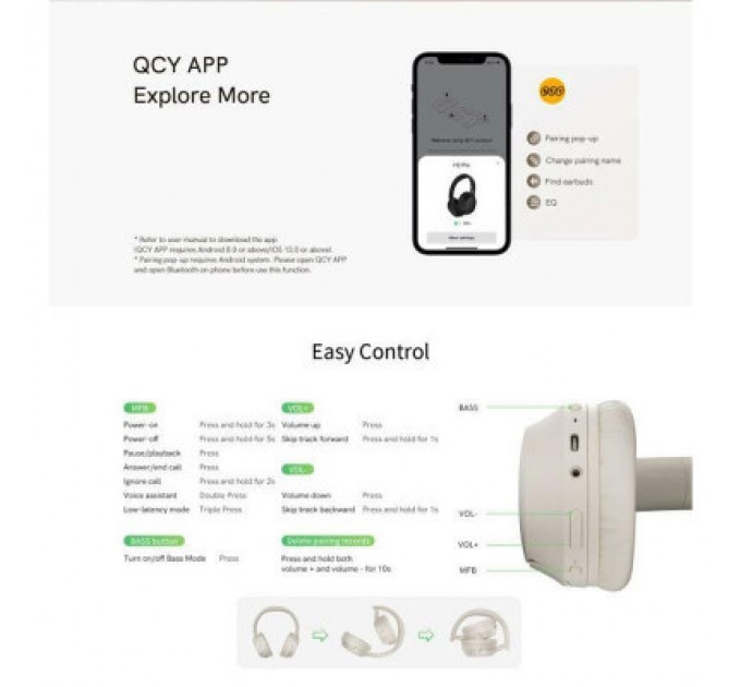 QCY Навушники QCY H2 Pro White (1033270)