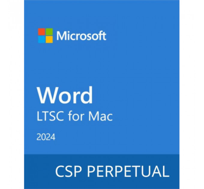 Офісний додаток Microsoft Word LTSC for Mac 2024 Commercial Software, Perpetual (DG7GMGF0PN40_0001)