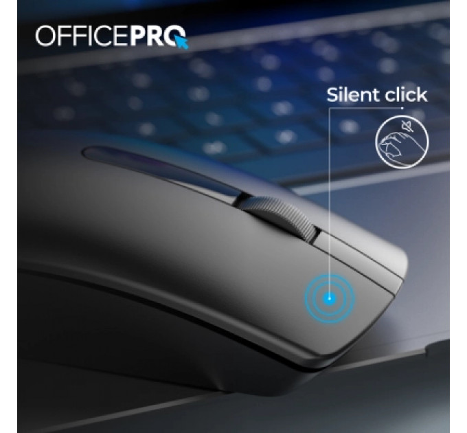 Мишка OfficePro M175B Silent Click Wireless Black (M175B)