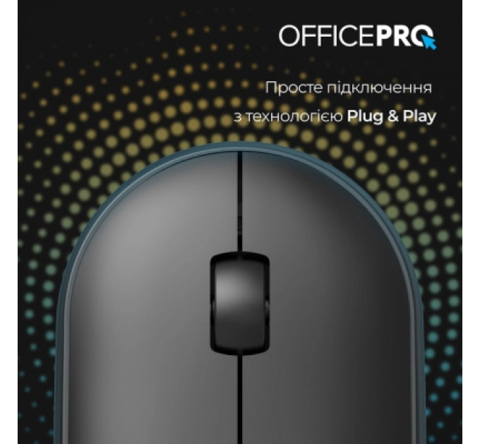 Мишка OfficePro M185B Silent Click Wireless Black (M185B)