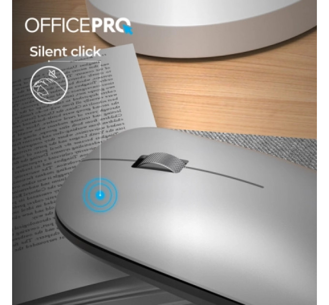 Мишка OfficePro M225S Silent Click Wireless Silver (M225S)