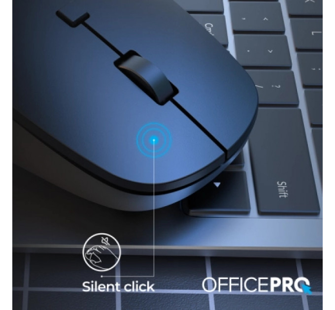 Мишка OfficePro M305B Silent Click Ergonomic Wireless Black (M305B)