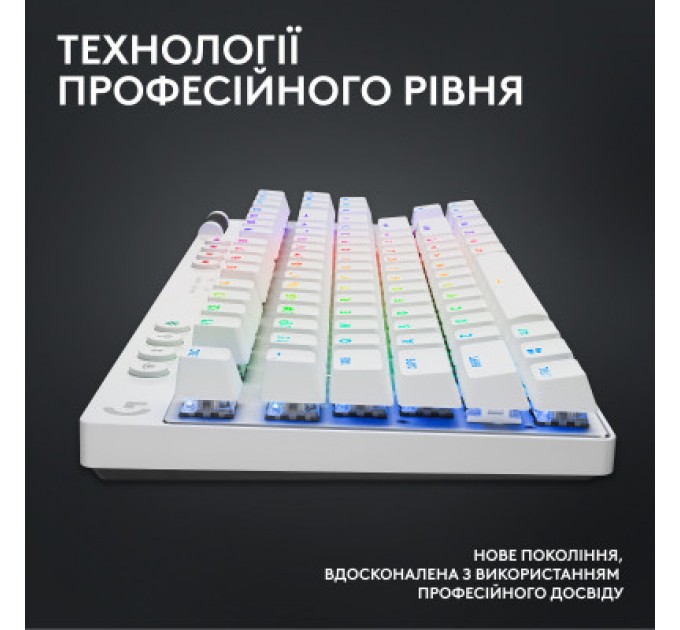 Клавіатура Logitech G PRO X TKL Lightspeed Tactile USB UA White (920-012148)