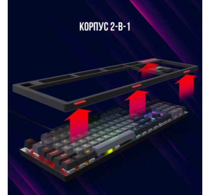 Lorgar Клавіатура Lorgar Azar 514 RGB USB UA Black (LRG-GK514B-UA)