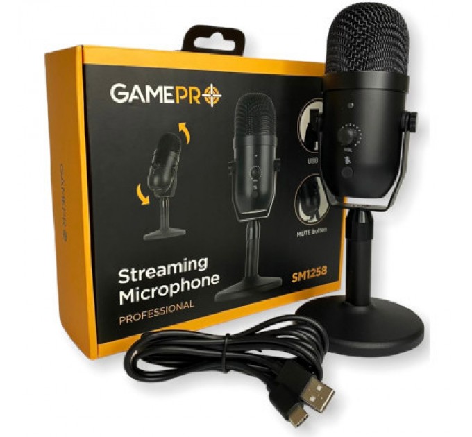 Мікрофон GamePro SM1258 USB Black (SM1258)