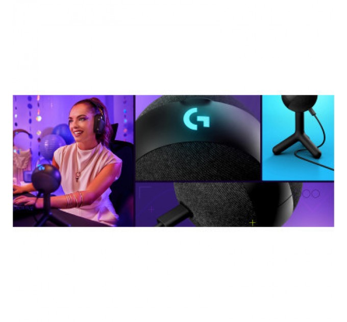 Мікрофон Logitech G Yeti Orb RGB Gaming Mic with Lightsync Black (988-000551)