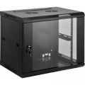 Kingda Шафа настінна Kingda 9U 19" 600x450 RAL9004 (KD-007-6409)