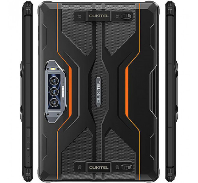 Планшет OUKITEL RT8 6/256GB Dual Sim Black-Orange with hand (6931940756396)