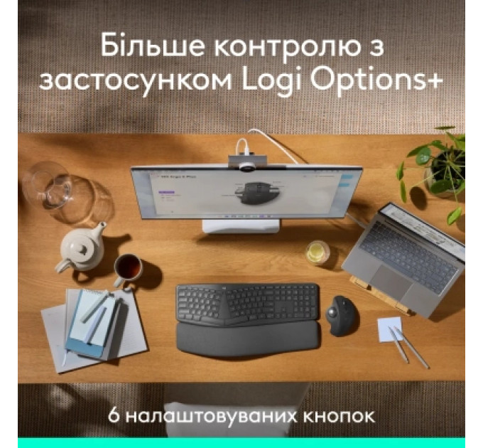 Мишка Logitech MX Ergo S Bluetooth Graphite (910-007260)