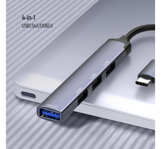 Концентратор ColorWay USB-C 4-в-1 USB2.0х3/USB3.0 (CW-HUB04)