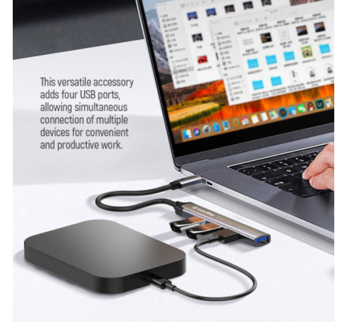 Концентратор ColorWay USB-C 4-в-1 USB2.0х3/USB3.0 (CW-HUB04)