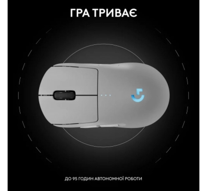 Мишка Logitech G Pro 2 Lightspeed Wireless White (910-007302)