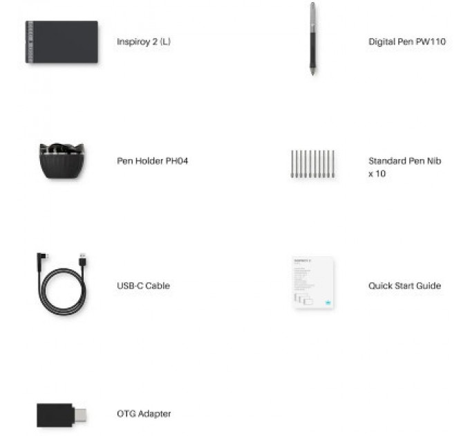 Графічний планшет Huion Inspiroy 2 L (H1061P)