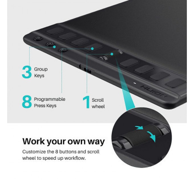 Графічний планшет Huion Inspiroy 2 M (H951P)