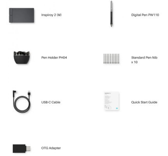 Графічний планшет Huion Inspiroy 2 M (H951P)