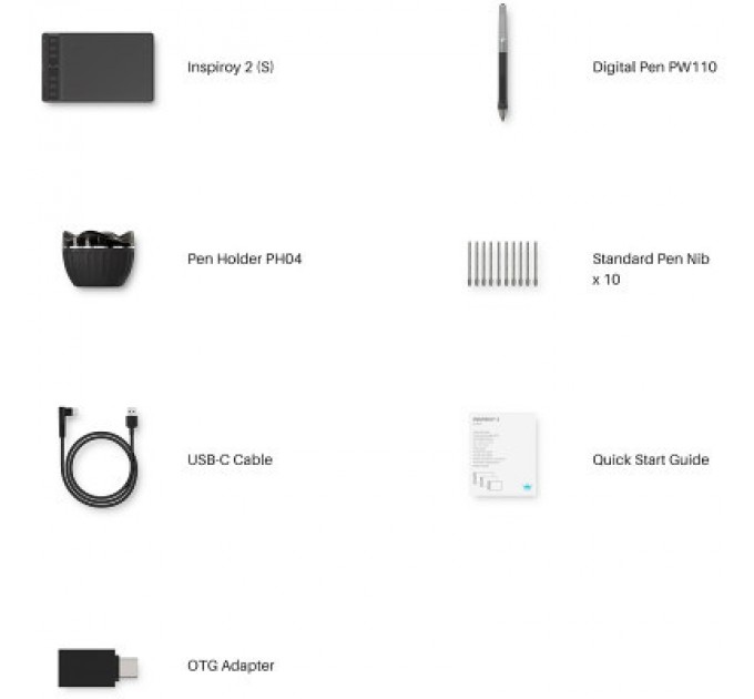 Huion Графічний планшет Huion Inspiroy 2 S (H641P)
