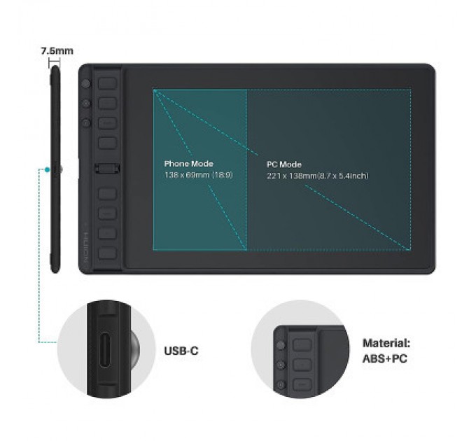 Huion Графічний планшет Huion Inspiroy 2 S (H641P)