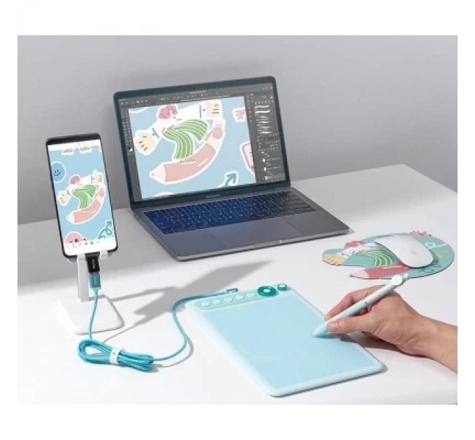Графічний планшет Parblo Intangbo X7 Green (INTANGBOX7G)