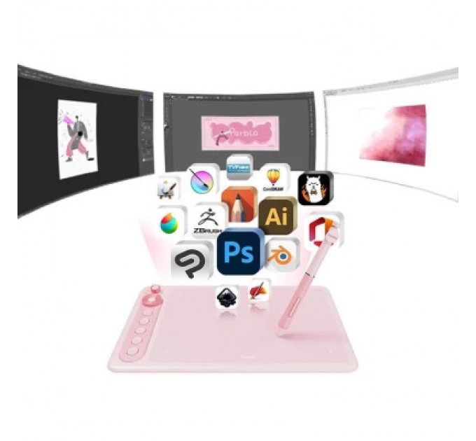Графічний планшет Parblo Intangbo X7 Pink (INTANGBOX7P)