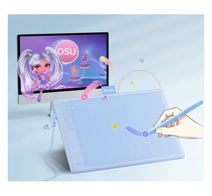 Графічний планшет Parblo Ninos N4 Blue (NINOSN4B)