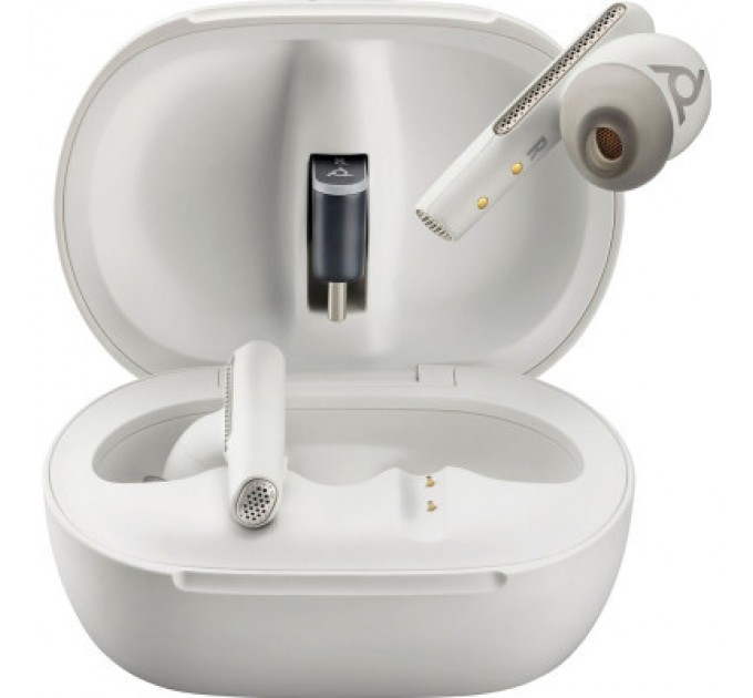 Poly Навушники Poly TWS Voyager Free 60+ Earbuds + BT700C + TSCHC White (7Y8G6AA)