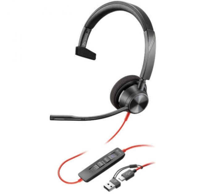 Poly Навушники Poly Blackwire 3310-M USB-A/C (8X216AA)