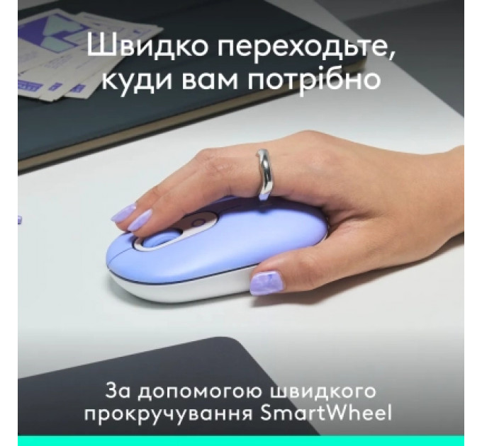 Мишка Logitech POP Mouse With Emoji Bluetooth Lilac (910-007414)