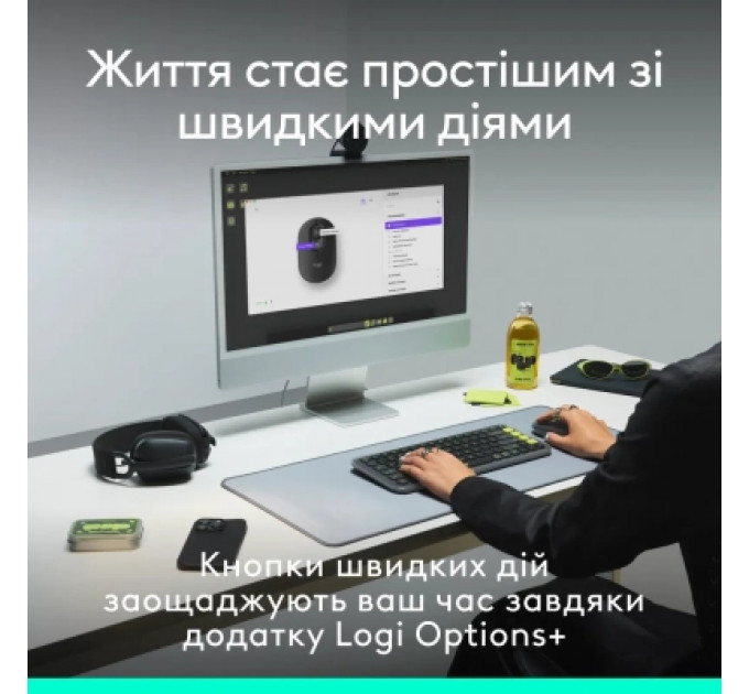 Мишка Logitech POP Mouse With Emoji Bluetooth Lilac (910-007414)