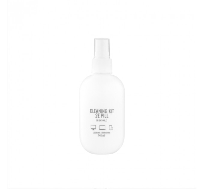 Спрей для очищення 2E PILL 140ml Liquid for office equipment +Microfibre 20 cm, white-lilac (2E-SK140LC)