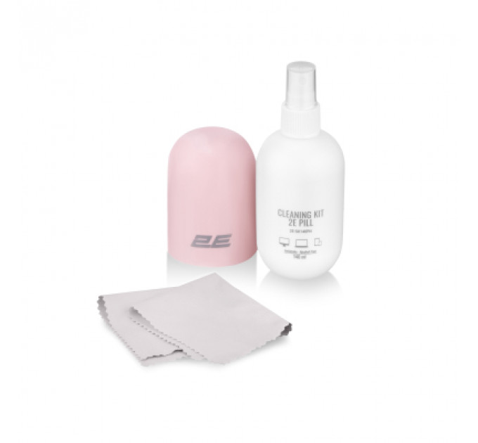 Спрей для очищення 2E PILL 140ml for office equipment +Microfibre 20 cm, white-pink (2E-SK140PN)