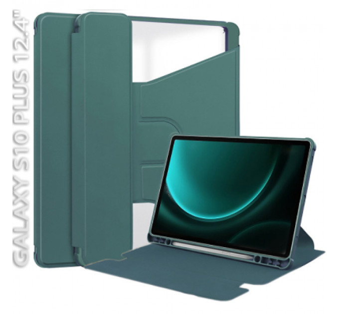 Чохол до планшета BeCover 360° Rotatable Samsung Galaxy Tab S10 Plus (SM-X820/SM-X826) 12.4" Dark Green (712266)