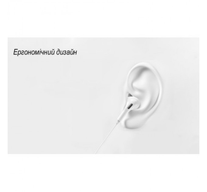 Навушники Denmen HF DR06 3.5mm 1.2 м White (DE-DR06-WH)