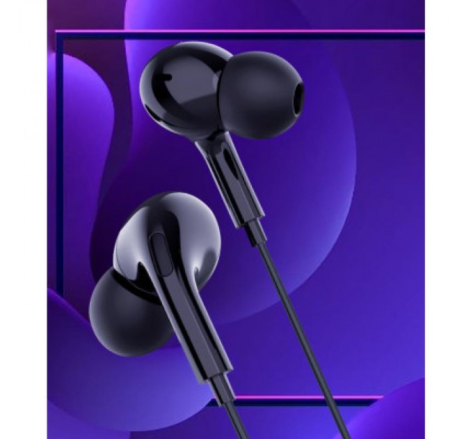Навушники Denmen HF DR06 3.5mm 1.2 м Black (DE-DR06-BK)