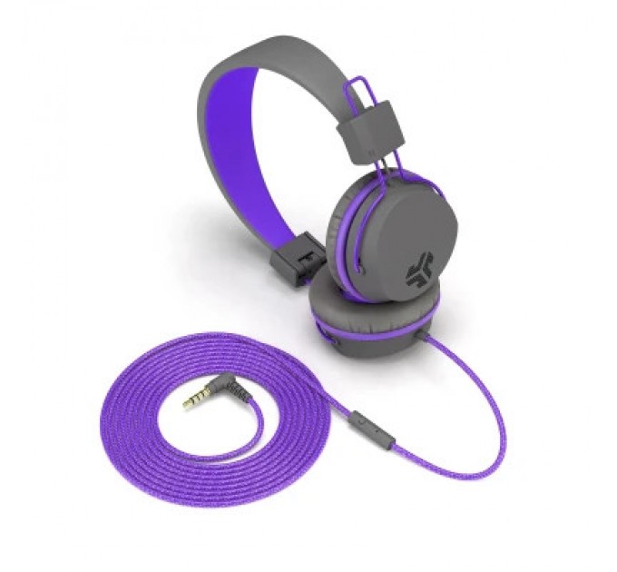 Jlab Навушники Jlab JBuddies Studio Kids Wired Graphite/Violet (IEUHJKSTUDIORGRYPRP6)